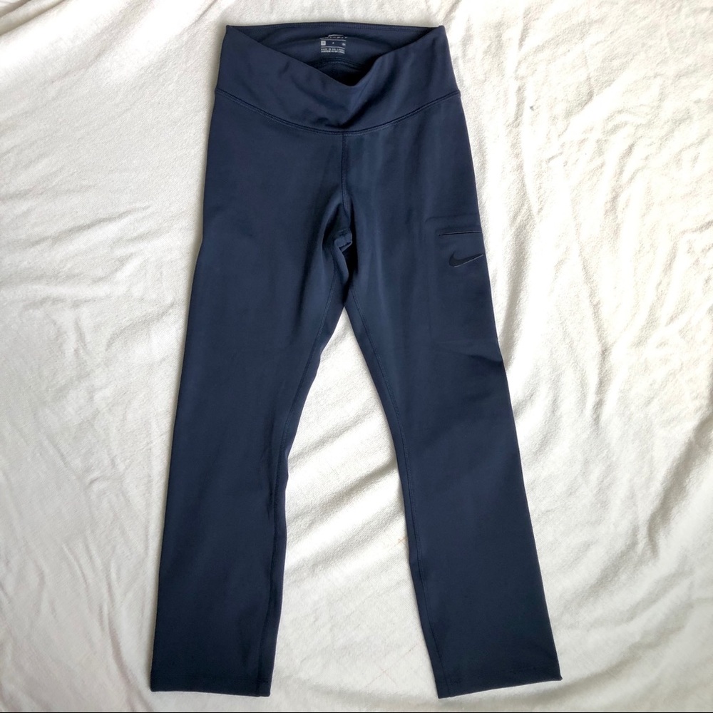 Women’s Nike Navy Cropped Leggings w/ Side Pocket